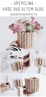 So einfach lässt sich ihr altes und neues geschirr verschönern. Upcycling Leicht Gemacht Diy Vase Aus Holz Selber Machen Diy Vase Aus Holz Selber Machen Upcycling Dekoration Basteln Diy Vase Wooden Diy Mason Jar Diy