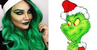 grinch holiday makeup takes over social