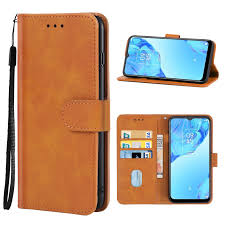 Leather Phone Case For TCL 20B (Brown ...