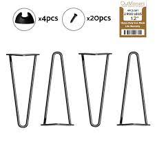 Rare sculptural fiberglass panther puma coffee table base white lacquer vtg mcm. Black Outmoment Hairpin Table Legs 4x Mid Century Modern Style Diy 2 Rod Furniture Legs With Free Protector Feet Screws For Coffee Table Bench Dining Table 12 Inch 30cm Home Tables