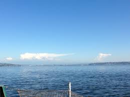 looking east toward mount rainier over the tacoma tide flats