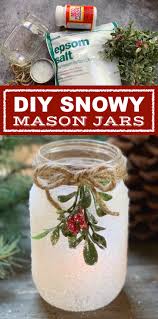 Download Diy Christmas Craft Snowy Mason Jar Tea Light Holders PSD Mockup Templates
