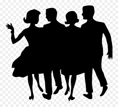 Black silhouettes of beautiful mans and womans on white background. Dancing Clip Art At Clker Com Vector Rich People Silhouette Png Download 26786 Pinclipart