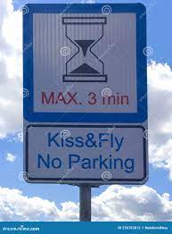 Kiss & Fly / No Parking Sign Stock Photo - Image of kiev, flights: 236783812