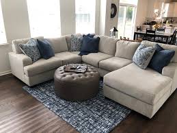 Enola 4 Piece Sectional With Chaise Ashley Furniture Homestore Living Room Grey Ashley Furniture Blue Living Room