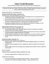 line cook resume sample & writing tips
