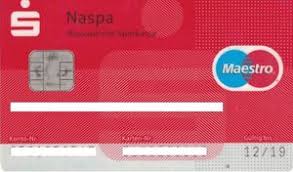 As a result of its large number of customers and its commitment to the turkish market, yapi kredi is one of the first turkish banks to establish correspondent banking relationships with a large number of financial institutions and to perform foreign business. Bankkarte Naspa Maestro Nassauische Sparkasse Deutschland Bundesrepublik Col De Ms 0116