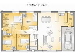 Plan Maison Plain Pied 3 Chambres 110m2 Plan Maison 3 Chambres Plan Maison 4 Chambres Plan Maison Plain Pied