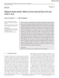 Unlocking agility in an agile manner 289. Pdf Digital Transformation What We Have Learned Thus Far And What Is Next