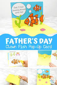 There is also the template for downloading, please visit here: Clown Fish Fathers Day Pop Up Card Arty Crafty Kids