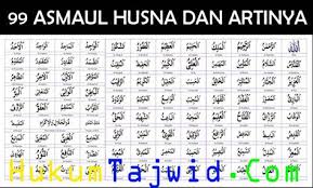99 Asmaul Husna Beserta Artinya Lengkap Ilmu Tajwid Lengkap Di 2020