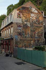 These frescoes depict the history of the city and its inhabitants and help visitors discover. Fresco Wall Art Painting In Quebec City Photograph By Juergen Roth