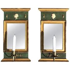 Lantern candle holders candle lanterns votive candles contemporary style homes wood tray tea light holder tea lights antique silver home accessories. 20th Century Swedish Pair Of Gustavian Wood Wall Mirrors Sconces By Kurt Ekvall For Sale At 1stdibs