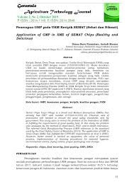 Yang merupakan link daftar blt umkm online yang resmi. Pdf Penerapan Gmp Pada Ukm Keripik Semat Sehat Dan Nikmat