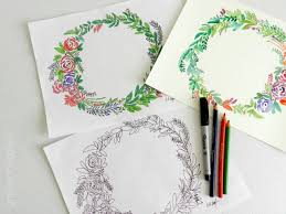 We have over 3,000 coloring pages available for you to view and print for free. Freebie Floral Wreath Coloring Watercolor Pages Scrap Booking