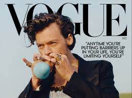 In several of the images, the former one direction member pairs. Harry Styles Does Vogue Cover In A Dress And People Aren T Happy B T