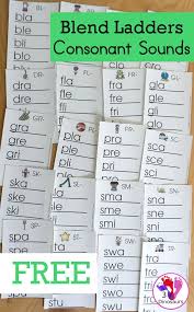 Say them separately, and ask your child to repeat. Free Printable Blend Ladders Beginning Sounds 3 Dinosaurs