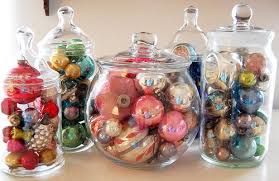 Vintage Christmas Ornaments In Jars Retro Christmas Decorations Vintage Christmas Ornaments Vintage Christmas