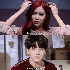 Boyfriend blackpink and bts kiss. Rosekook Chaekook Rose Jungkook Blackpink Bts Kpop Couples Blackpink And Bts Beautiful Meme