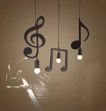 Imagine How Awesome This Matte Black Musical Notes Ceiling Light Look At Your Home Room Your Love Towa Ceiling Lights Led Pendant Lights Pendant Lamp