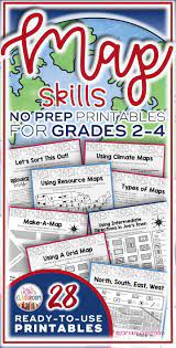Map Skills Worksheets Types Of Maps Cardinal Directions Scale Reading Maps Third Grade Social Studies Map Skills Worksheets Map Skills