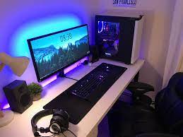 Minimalist Setup Cool Color Combo Video Game Room Design Game Room Design Setup