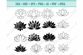 Lotus Svg Lotus Clipart Lotus Flower Svg Dxf Png Eps 413476 Svgs Design Bundles In 2021 Flower Svg Clip Art Vinyl Decal Paper