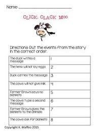 Click Clack Moo Cows That Type Math And Literacy Unit Addition Words Interactive Writing Writing Lessons