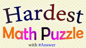 Hardest Math Puzzle With Answer Maths Puzzles Math Puzzles Brain Teasers Math