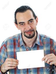 S'étonne L'homme D'âge Moyen Tenue Blanche Feuille De Papier, Isolé Sur  Blanc Banque D'Images et Photos Libres De Droits. Image 3222556