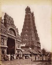 Inconceivable elaboration and splendor of Madura's Hindu temple-two of its nine pagodas— India, 1903. #History #India #Madurai