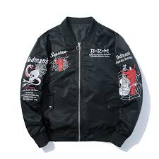 Anime male jacket anime jacket drawing at getdrawings free download kyku camo jacket men bomber zipper jackets anime blue Winter Pilot Jacket Embroidery Skulls Anime Bomber Jacket Men Hip Hop Fashion Baseball Jacket Harajuku Japanese Streetwear Male Jackets Aliexpress