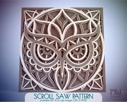 S36 Scroll Saw Mandala Pattern Scroll Saw Owl Pattern Etsy Scroll Saw Patterns Free Scroll Saw Patterns Scroll Saw