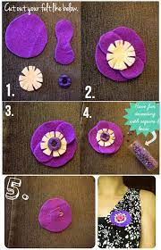 Diy Felt Brooch Diy Felt Floral Brooch Pin Fabric Flower Brooch Brooch Diy Fabric Flowers Diy