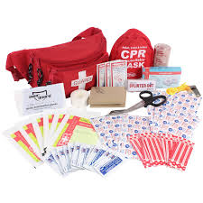 Meditac Lifeguard First Aid Kit Fanny Pack Hip Pack Fully Stocked First Aid Kit With Adult Infant Cpr Combo Masks Walmart Com Walmart Com