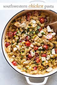 Southwestern Chicken Pasta Recipe Pasta Dinner Recipes Pasta Restaurants Yummy Chicken Recipes