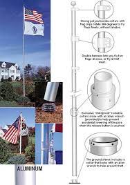 Telescoping aluminum rv flag pole. 20 Telescoping Flagpole American Flagpole Flag Co