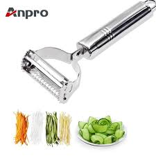 Anpro Stainless Steel Peeler Grater Multi Function Fruit Peeler Vegetable Fruit Peel Shredder Slicer Grater Kitchen Accessories Vegetable Shredder Stainless Steel Peeler Fruit Peeler