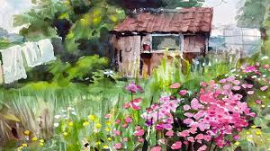 Art floral watercolor flowers watercolor paintings vintage clipart cute flower drawing wildflower drawing flower sketches flower doodles floral illustrations. Watercolor Painting A Spring Flower Garden Youtube