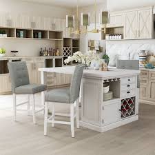 Shop our selection of overstock, kitchen cabinets in the kitchen department at the home depot. Furniture Of America Transitional White 5 Piece Kitchen Island Set On Sale Overstock 20324370