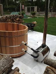 How To Assemble A Cedar Hot Tub Chofu Wood Stove Cedar Hot Tub Diy Hot Tub Hot Tub