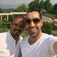 Umer Gul with His Friend Kareem