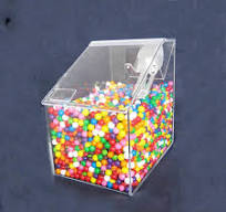 Clear Acrylic Candy Display Box Bulk Candy Bins Candy Display Case Ice Cream Topping Dispenser