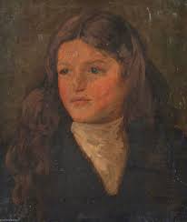 Get Paintings Reproductions Portrait of a Girl with White Cravat by William  Herbert Allen (1863-1943)