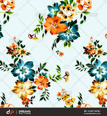 Jean is a stylishly simple daisy chain design, laid out as a playful stripe pattern. Dreams Pattern Seamless Colored Flowers Repeat Retro Style Floral Vintage Pattern For Textile
