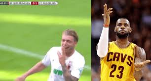 Fc augsburg ii at a glance: Soccer Player For Fc Augsburg Impersonates Lebron James