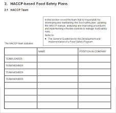 haccp plan template 5 free word pdf documents download