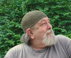 Mens Cotton Cooling Cap™ Crocheted in Olive Green + Optional Bands