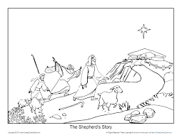 Each printable highlights a word that starts. Christmas Coloring Page Printable Sheet About The Shepherds Story
