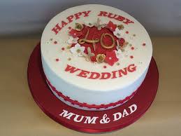 40th wedding anniversary cake m&s. Ruby Wedding Anniversary Cake A Photo On Flickriver